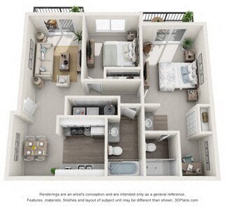 a 3 bedroom floor plan is shown in this image